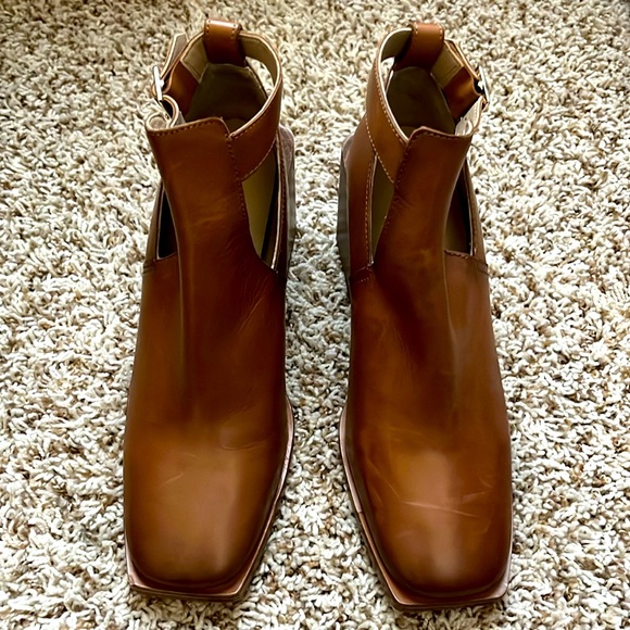 Free People Collection Brady Buckle Bootie, Size 39.5, Color Cognac NWT - Picture 4 of 9